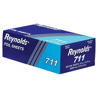 Reynolds Wrap Pop-Up Interfolded Aluminum Foil Sheets, 9 x 10.75, 500/Box, 6 Boxes/Carton (711)