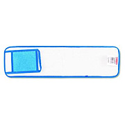 Rubbermaid Commercial Microfiber Wet Mopping Pad, 24" Long, Split Nylon/Polyester Blend, Blue (Q411BLU)