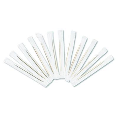 AmerCareRoyal Cello-Wrapped Round Wood Toothpicks, 2.5", Natural, 1,000/Box, 15 Boxes/Carton (RIW15)