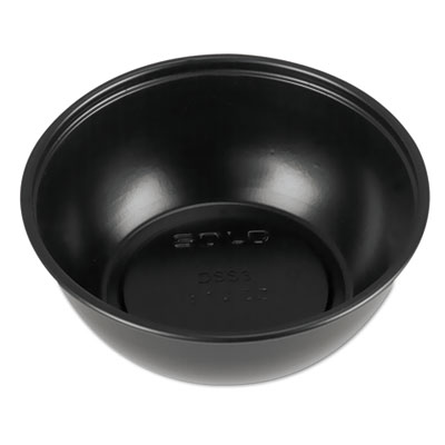 SOLO Polystyrene Portion Cups, 2.5 oz, Plastic, Black, 250/Bag, 10 Bags/Carton (DSS2)