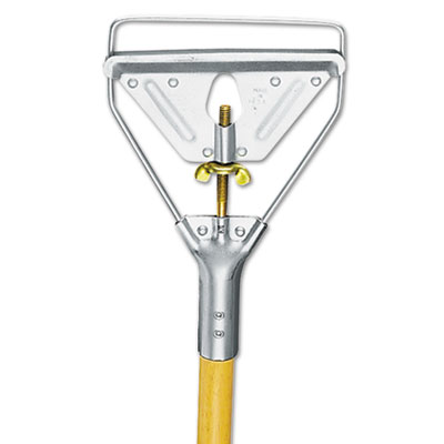 Boardwalk Screw Clamp Metal Head Wooden Mop Handle, Junior, #12 and #16, 7/8" Dia. x 54" (BWK606)