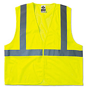 ergodyne GloWear 8210HL Class 2 Economy Vest, Polyester Mesh, Hook Closure, Lime, L/XL (21025)