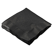 Hoffmaster Embossed Beverage Napkins, 2-Ply, 9.5 x 9.5, Black, 1,000/Carton (180313)
