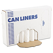 Boardwalk High Density Industrial Can Liners Flat Pack, 45 gal, 13 microns, 40 x 48, Natural, 200/Carton (BWKH4048H)