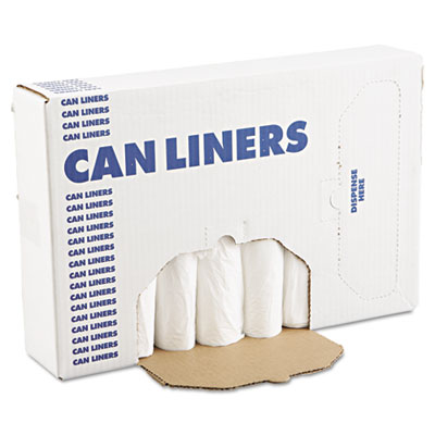 Boardwalk High Density Industrial Can Liners Flat Pack, 45 gal, 13 microns, 40 x 48, Natural, 200/Carton (BWKH4048H)