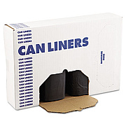 Boardwalk High-Density Can Liners, 60 gal, 14 microns, 38" x 58", Black, 200/Carton (BWK385817BLK)