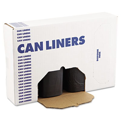 Boardwalk High-Density Can Liners, 60 gal, 14 microns, 38" x 58", Black, 200/Carton (BWK385817BLK)