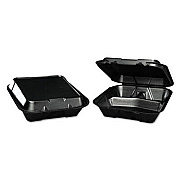 Genpak SN203BK Snap It Hinged-Lid Foam Food Container