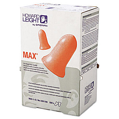 Howard Leight by Honeywell MAX-1 D Single-Use Earplugs, Cordless, 33NRR, Coral, LS 500 Refill