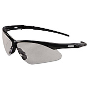 KleenGuard Nemesis Safety Glasses, Black Half Frame, Clear Dual Anti-Fog Lens (25679)