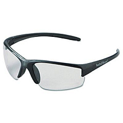 KleenGuard Equalizer Safety Glasses, Gunmetal Half Frame, Clear Dual Lens (21296)