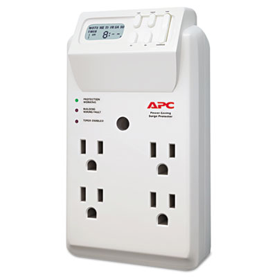 APC SurgeArrest Surge Protector, 4 Outlets, 1020 Joules, White (P4GC)
