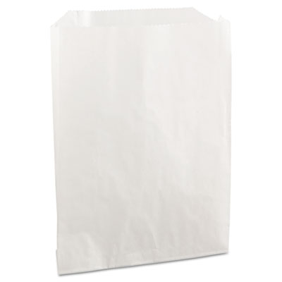 Bagcraft Grease-Resistant Single-Serve Bags, 6" x 0.75" x 7.25", White, 2,000 Bags/Carton (450019)