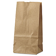 Ross & Wallace Paper Products Grocery Paper Bags, 2# Size, 30# Basis Weight, 4.13" x 2.63" x 7.88", Kraft, 500/Bundle (GK2500)