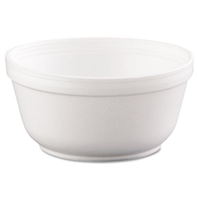 Dart Insulated Foam Bowls, 12 oz, White, 50/Pack, 20 Packs/Carton (12B32)