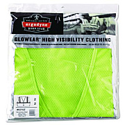 ergodyne GloWear 8210Z Class 2 Economy Vest, Polyester Mesh, Zipper Closure, 2X-Large to 3X-Large, Lime (21057)