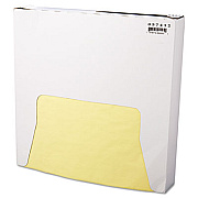Bagcraft Grease-Resistant Paper Wraps and Liners, 12" x 12", Yellow, 1,000/Box, 5 Boxes/Carton (057412)