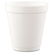 Dart Conex Hot/cold Foam Drinking Cups, 10oz, Squat, White, 40/bag, 25 Bags/carton (10J12)