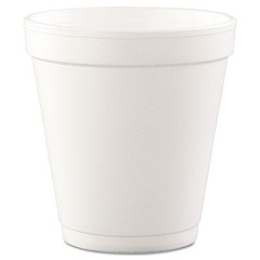 Dart Conex Hot/cold Foam Drinking Cups, 10oz, Squat, White, 40/bag, 25 Bags/carton (10J12)