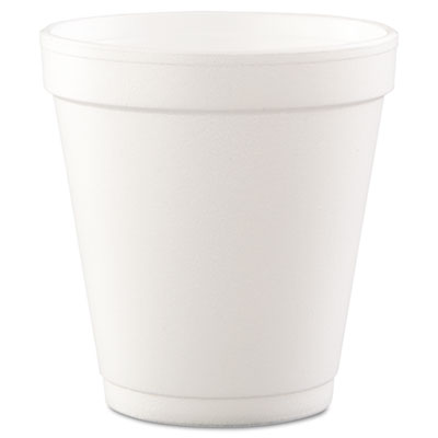 Dart Conex Hot/cold Foam Drinking Cups, 10oz, Squat, White, 40/bag, 25 Bags/carton (10J12)