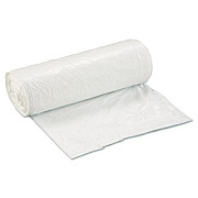 Inteplast Group Low-Density Commercial Can Liners, 30 gal, 0.8 mil, 30" x 36", White, Interleaved Roll, 25 Bags/Roll, 8 Rolls/Carton (SL3036XHW)