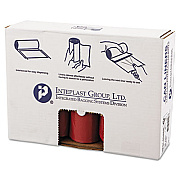 Inteplast Group Low-Density Commercial Can Liners, Infectious Waste Biohazard, 45 gal, 1.3 mil, 40" x 46", Red, Interleaved, 20/RL, 5 RL/CT (SL4046R)