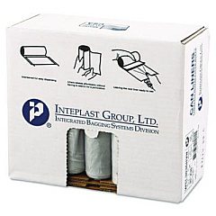 Inteplast Group Low-Density Commercial Can Liners, 30 gal, 0.58 mil, 30" x 36", Clear, Interleaved Roll, 25 Bags/Roll, 10 Rolls/Carton (SL3036HVN)
