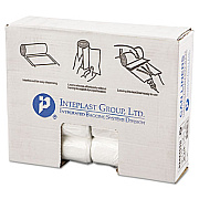 Inteplast Group High-Density Commercial Can Liners, 10 gal, 6 microns, 24" x 24", Natural, 1,000/Carton (S242406N)