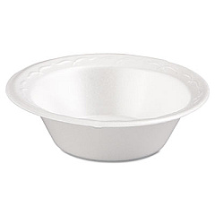 Genpak Foam Dinnerware, Bowl, 5oz, White, 125/pack, 8 Packs/carton (80500)