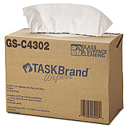 HOSPECO TASKBRAND GLASS AND SURFACE WIPERS, 4PLY, 9.75 X 16.75, WHITE, 150/BOX, 6 BOXES/CARTON (NE025IDW)