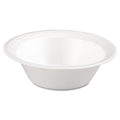 Genpak Foam Dinnerware, Bowl, 12oz, White, 125/pack, 8 Packs/carton (82100)