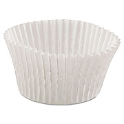 Hoffmaster Fluted Bake Cups, 4.5" Diameter x 1.25" h, White, Paper, 500/Pack, 20 Packs/Carton (610032)