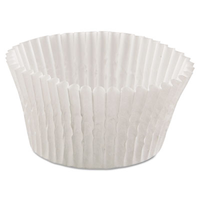 Hoffmaster Fluted Bake Cups, 4.5" Diameter x 1.25" h, White, Paper, 500/Pack, 20 Packs/Carton (610032)