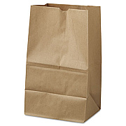 Ross & Wallace Paper Products Grocery Paper Bags, 20# Squat Size, 40# Basis Weight, 8.13" x 5.88" x 12.5", Kraft, 500/Bundle (GK20S500)