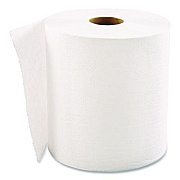 GEN Hardwound Roll Towels, 1-Ply, 8" x 600 ft, White, 12 Rolls/Carton (HWTWHI)