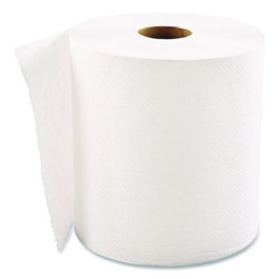 GEN Hardwound Roll Towels, 1-Ply, 8" x 600 ft, White, 12 Rolls/Carton (HWTWHI)