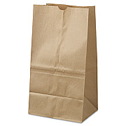 Ross & Wallace Paper Products Grocery Paper Bags, 25# Squat Size, 40# Basis Weight, 8.25" x 5.25" x 16.13", Kraft, 500/Bundle (GK25S500)