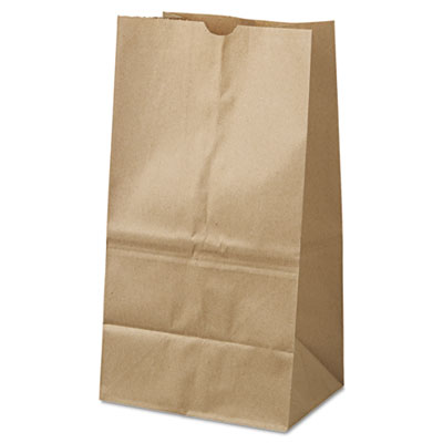 Ross & Wallace Paper Products Grocery Paper Bags, 25# Squat Size, 40# Basis Weight, 8.25" x 5.25" x 16.13", Kraft, 500/Bundle (GK25S500)