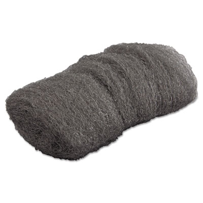 GMT Industrial-Quality Steel Wool Hand Pads, #000 Extra Fine, Steel Gray, 16 Pads/Sleeve, 12 Sleeves/Carton (117001)