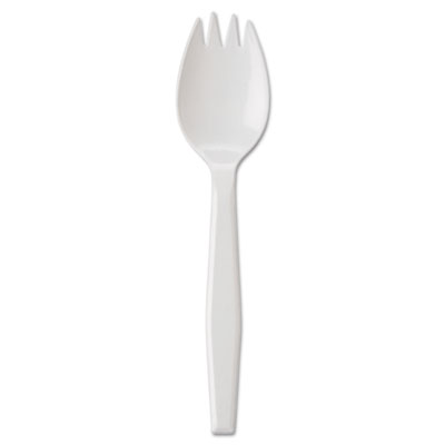 GEN Medium-Weight Cutlery, Spork, White, 1000/carton (GENPPSPK)
