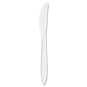 GEN Medium-Weight Cutlery, Knife, White, 1000/Carton (GENPPKN)