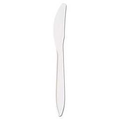 GEN Medium-Weight Cutlery, Knife, White, 1000/Carton (GENPPKN)