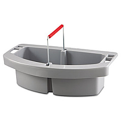 Rubbermaid Commercial Maid Caddy, Two Compartments, 16 x 9 x 5, Gray (2649GRA)