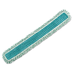 Rubbermaid Commercial HYGEN HYGEN Dust Mop Heads With Fringe, Green, 48", Microfiber (Q449)