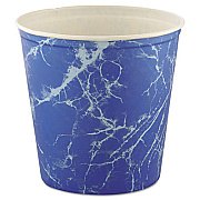 Dart Double Wrapped Paper Bucket, Waxed, Blue Marble, 165oz, 100/carton (10T3M)