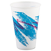 Dart Jazz Waxed Paper Cold Cups, 12oz, Tide Design, 2000/carton (R12NJ)