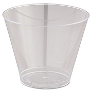WNA Comet Smooth Wall Tumblers, Squat, 9 oz, Plastic, Clear, 25/Pack, 20 Packs/Carton (T9S)