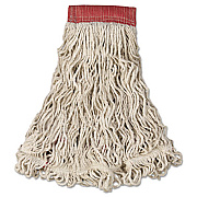 Rubbermaid Commercial Swinger Loop Wet Mop Head, Large, Cotton/Synthetic, White, 6/Carton (C153WHI)
