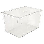 Rubbermaid Commercial Food/Tote Boxes, 21.5 gal, 26 x 18 x 15, Clear, Plastic (3301CLE)