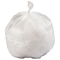 Inteplast Group High-Density Commercial Can Liners, 33 gal, 11.94 mic, 33" x 39", Natural, Interleaved Roll, 25 Bags/Roll, 6 Rolls/Carton (LG334013NC)